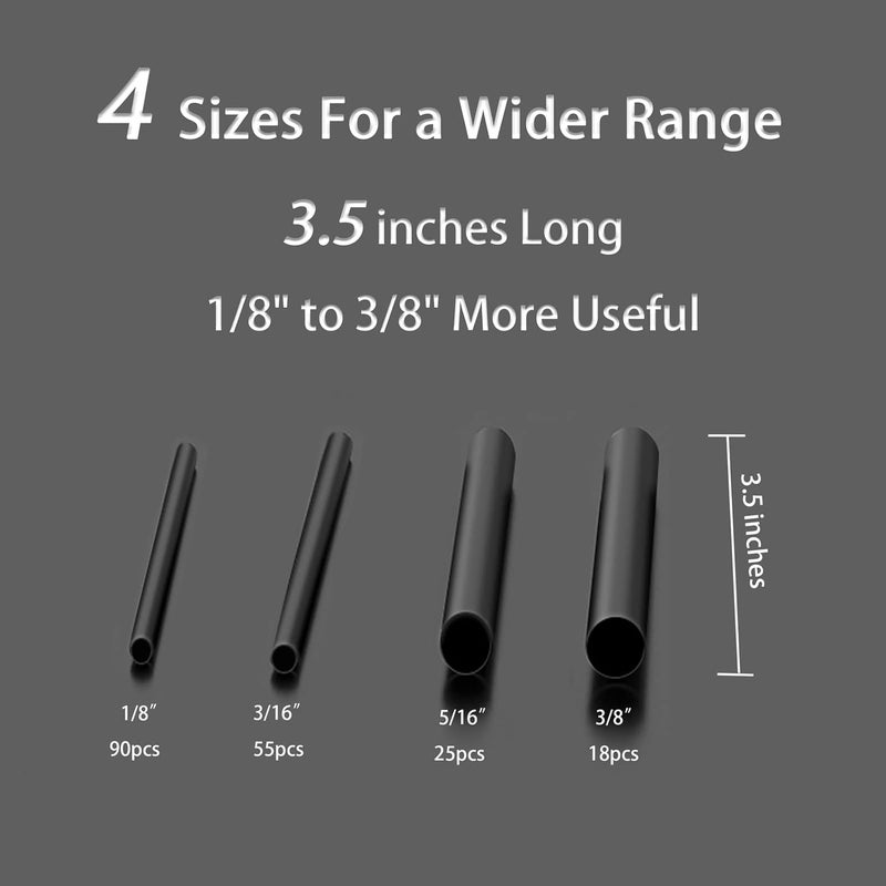 ALEKOR 4 Sizes 188 Pieces Large Heat Shrink Tubing Kit 3:1 Ratio Industrial Marine Grade Waterproof with Adhesive - Image 5
